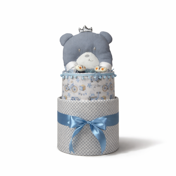 2 Όροφο Diaper Cake - Bear Blue !